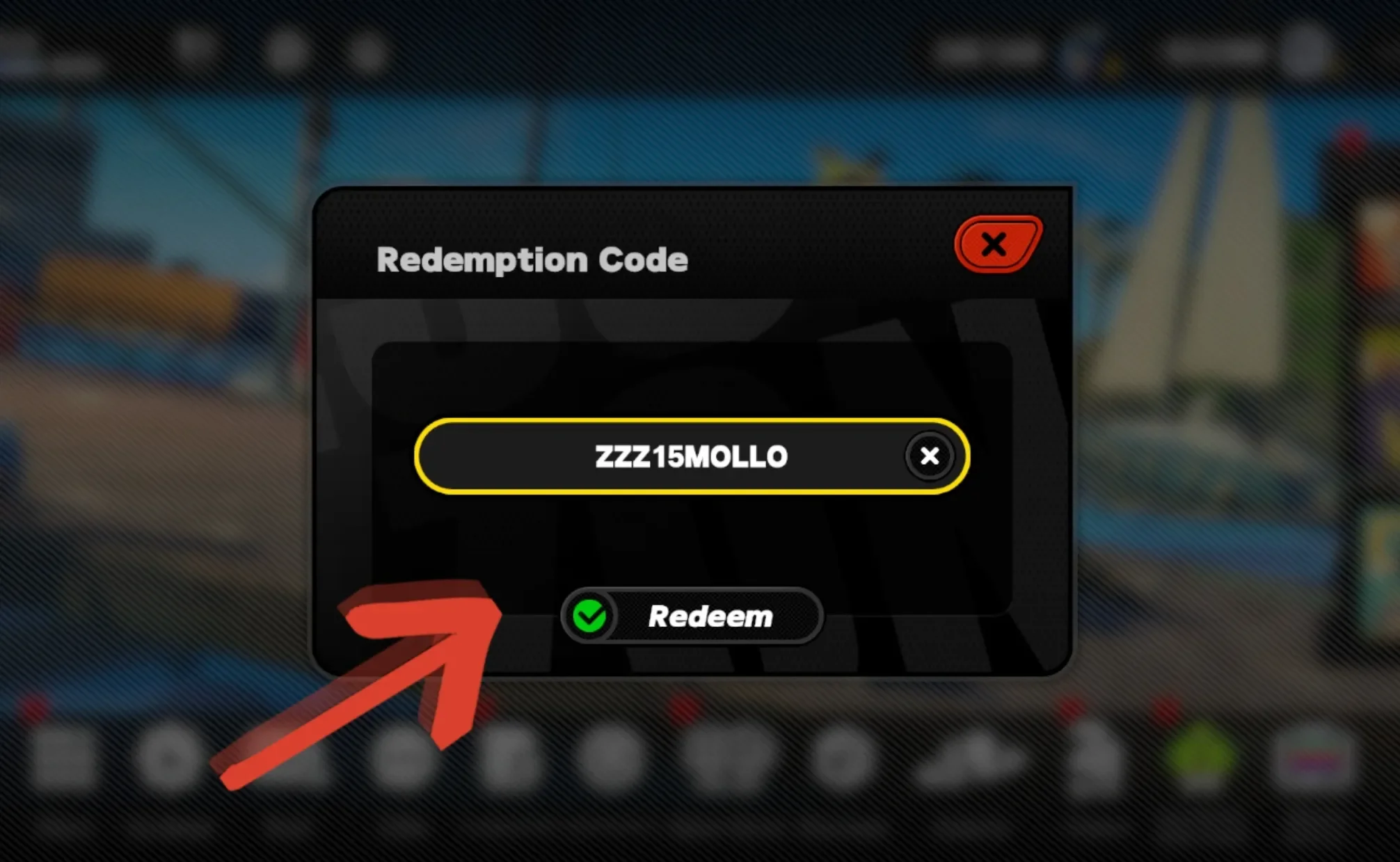 Redeem Code in-game